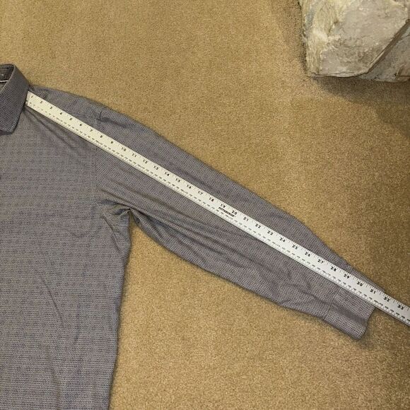 Robert Graham Houndstooth Plaid Button Down Shirt Grey White Black Size 46/18 - Picture 6 of 8